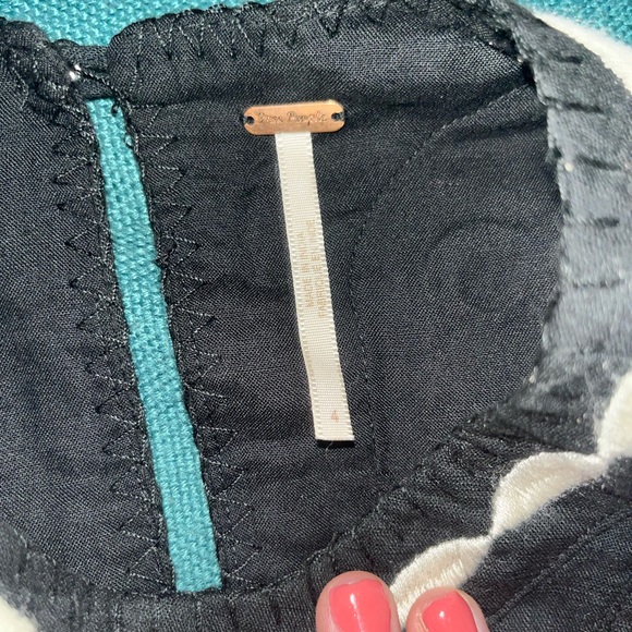 NWT free people birds of a feather black embroidered dress size 4 - Picture 8 of 8